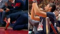 Djokovic's craziest reactions from Red Star v. Barcelona: He cheered, threw himself on the floor...