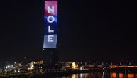 Emotional message illuminates Belgrade Tower in Belgrade Waterfront: "Nole, you are Serbia's pride!"