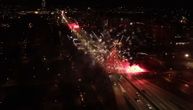 Red Star fans "set Belgrade on fire": Unreal drone shots of the welcome they organized for footballers