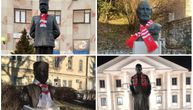 Srpski pobednici stavili Zvezdin šal oko vrata: Navijači na originalan način najavili crveno-belo proleće
