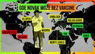Mapa Novakovih turnira: Gde je zabranjen, gde može bez vakcine, a gde je još neizvesno?