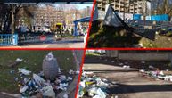 Evo kako je osvanuo Studenjak nakon proslave 4. aprila: Radnici čiste smeće iza studenata, gomile su svuda