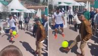 Big fun in Monte Carlo: Djokovic teams up with Neymar and Verratti, the three end up putting on a show