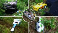 Wrecked car, toys, and a child's shoe: Gut-wrenching scenes from a serious traffic accident in Rakovica