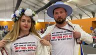 Ukrajinski novinari u majicama sa rečima pesme koja je pobedila 2016. godine na Evroviziji - nose jaku poruku