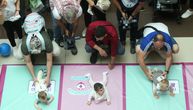 Održana najslađa trka u Beogradu: Više od 100 beba se takmičilo u puzanju