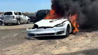 Teslin Model S se zapalio na auto-otpadu, tri nedelje nakon nesreće