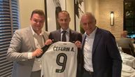 Partizan darovao Čeferina i njegovog oca u Beogradu: Vučelić i Vazura uručili dresove predsedniku UEFA