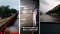 Gejzir na Tošinom bunaru, potopljene ulice u Zemunu: Snažno nevreme s jakim pljuskovima pogodilo Beograd