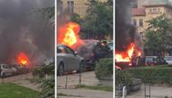 Zapalio se automobil u Krunskoj: Vozilo u plamenu, više vatrogasaca gasilo stihiju