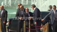 Serbian President Vucic welcomes Egyptian head of state in a ceremony, the first visit in 35 years