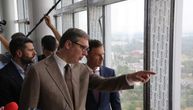 Aleksandar Vucic tours final works on Belgrade Waterfront's Belgrade Tower