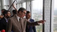 Aleksandar Vučić obišao završne radove na Kuli Beograd
