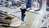 Bos prešao 625 metara na žici između dve najviše zgrade u Roterdamu: "Nisam imao vremena da se uplašim"