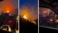 Apocalyptic scenes of wildfire near Bar: Cars pass by the blaze engulfing everything; people get injured