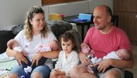 Iris, Inda, Irina i Ina su prve srpske četvorke začete prirodnim putem: Donele radost porodici Gaćeša