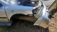 Udes u Ljigu: Auto smrskan, vozač prevezen u bolnicu
