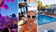 Dan sa Cecom na Kipru: Provodila se na žurki pored bazena, pa uživala u plodovima mora u elitnom restoranu