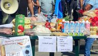 Sindikati doneli namirnice ispred Palate: Porodica živi od konzerve sardine, kilo pirinča, 200g džigerice