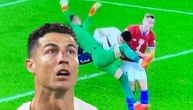 Ronaldova glava ide tamo gde nijedna ne može da dohvati: Težak pad Portugalca, stradao je nos
