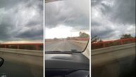 Moćan prizor kod Pančeva: Oblak "osvojio" nebo, sprema se superćelijska oluja?