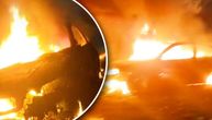 Plamen "progutao" automobil: Zemuncu zapaljen BMW u Baču