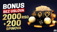 Registruj se i preuzmi poklon iznenađenja: 2.000 dinara bonusa + 200 spinova!