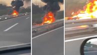 Buktinja na auto-putu: Zapalio se automobil kod petlje "Lasta"