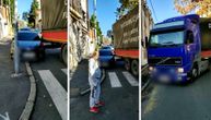 Kud je krenuo sa ovom grdosijom: Vozač kamiona se "zaglavio" na Vračaru i napravio haos