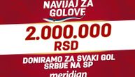 NAVIJAMO ZA "ORLOVE", NAVIJAMO ZA GOLOVE: Meridian svaki pogodak Srbije nagrađuje sa 2 MILIONA DINARA