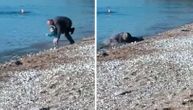 Urnebesan snimak iz Crne Gore: Zbog nestašnog sina na plaži, otac izvukao deblji kraj