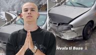 Vojaž doživeo saobraćajnu nesreću, pa podelio potresne fotografije smrskanog auta: "Hvala ti Bože"