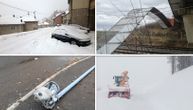 Padao sneg uz grmljavinu: I više nego buran prvi dan vikenda u Srbiji, vetar stvara višemetarske snežne nanose