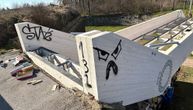 Vandalizam u Nišu: Novi most tek počeo da se gradi, neko ga je već išarao grafitima