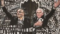 Žoc i Dule jedan do drugog na zidu: Beograd je od jutros bogatiji za mural trenerskih ikona KK Partizan