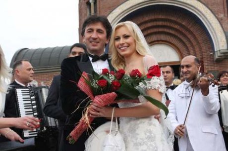 Žika Jakšić i  Dajana Paunović na venčanju