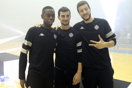 Dalo, Vesterman i Lovernj na promociji tima KK Partizan za sezonu 2013/2014.