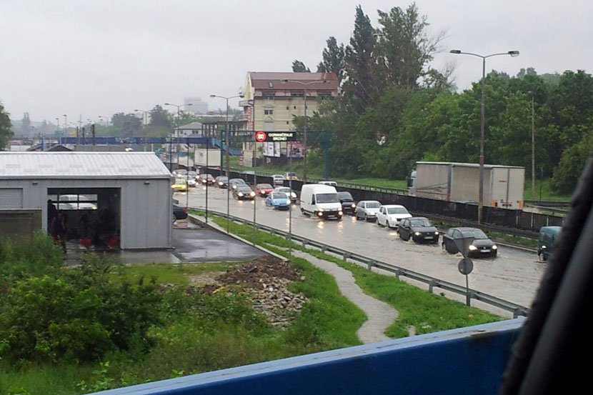 Beograd, Dušanovac, poplava