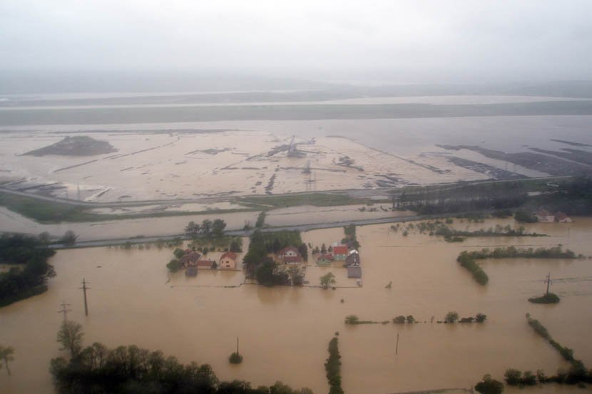 Obrenovac iz vazduha, poplava, nevreme, kiša, poplave u Srbiji