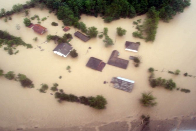 Obrenovac iz vazduha, poplava, nevreme, kiša, poplave u Srbiji