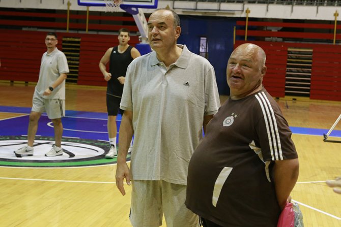 KK Partizan, trening, Duško Vujošević, Miša Tumbas