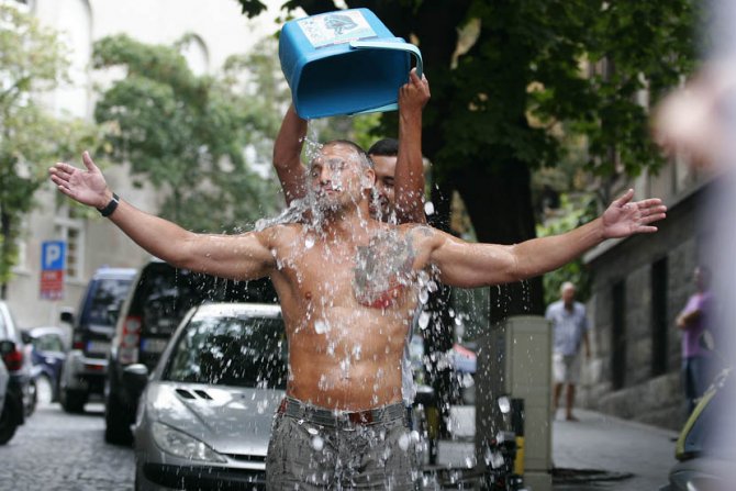 Čedomir Jovanović, Polivanje vodom, Ledeni izazov, Ice Challenge