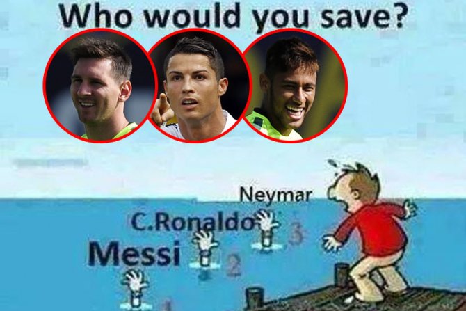 Lionel Mesi, Kristijano Ronaldo, Nejmar