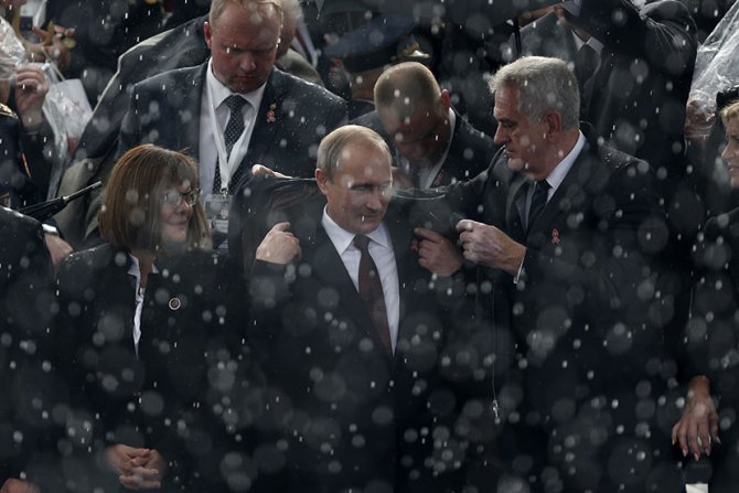 Vojna parada, Korak pobednika, Maja Gojković, Vladimir Putin i Tomislav Nikolić