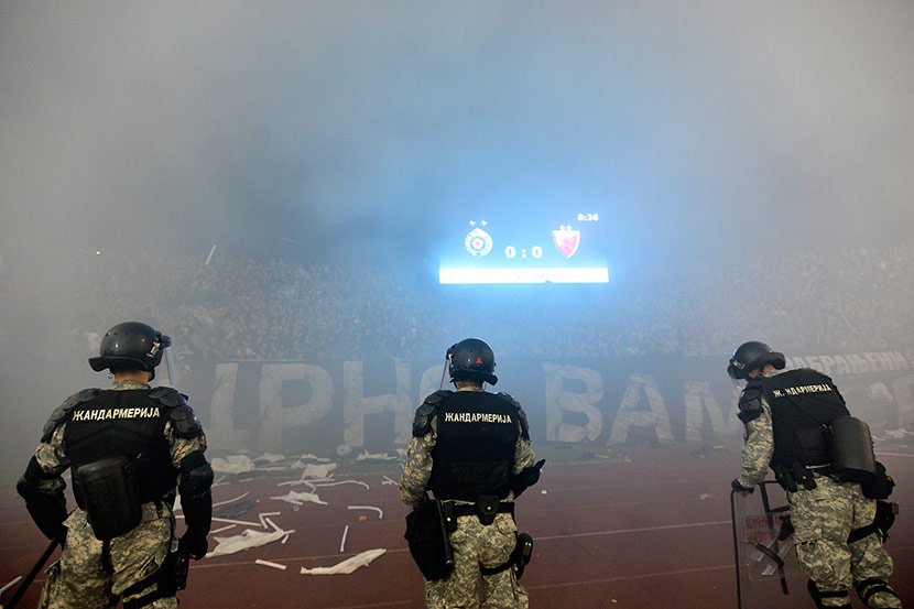 FK Partizan - FK Crvena Zvezda, navijači Partizana