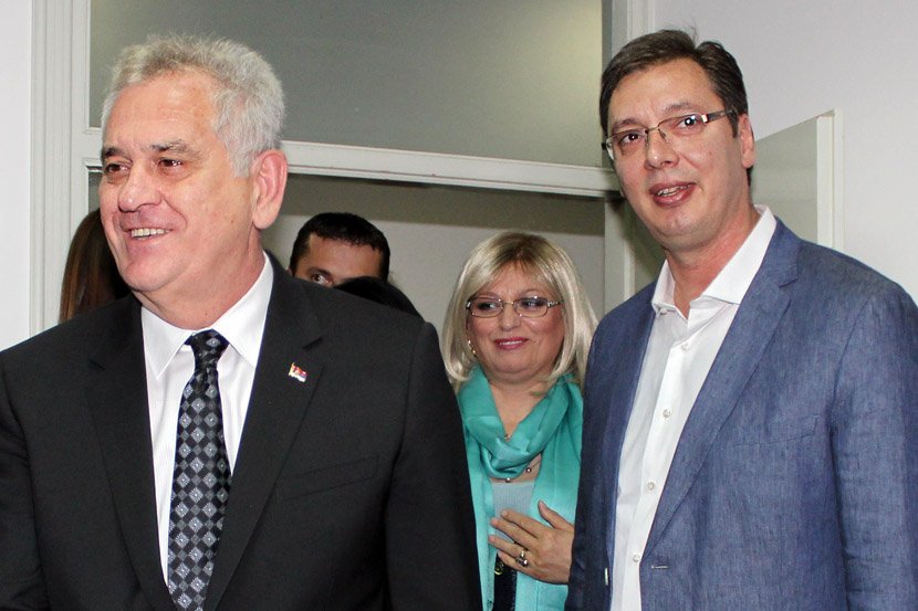 Tomislav Nikolić, Jorgovanka Tabaković, Aleksandar Vučić - Proslava šestog rođendana SNS-a