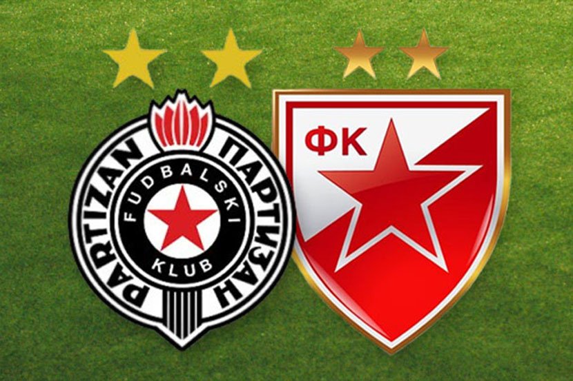 Grbovi FK Partizan i Crvena Zvezda
