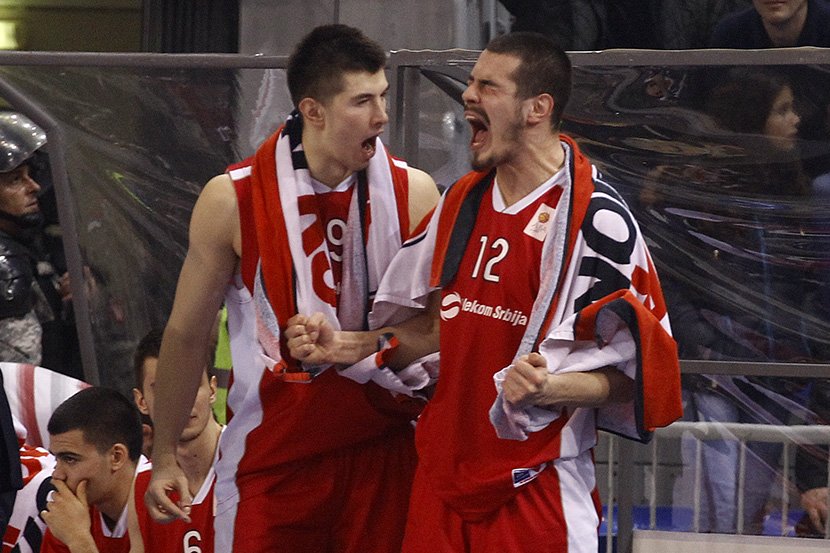 KK Crvena Zvezda - KK Partizan, Luka Mitrović, Nikola Kalinić KK Crvena Zvezda - KK Partizan, Luka Mitrović, Nikola Kalinić