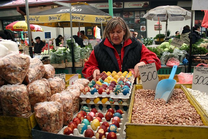 Pijaca Zeleni venac - uskršnja jaja