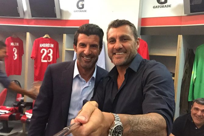 Kristijan Vijeri i Luis Figo